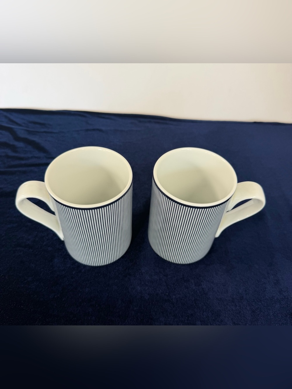 Vintage Dansk Bistro Ringsted Blue White Stripe MCM Coffee Mug Blue/White 10oz - Picture 2 of 8